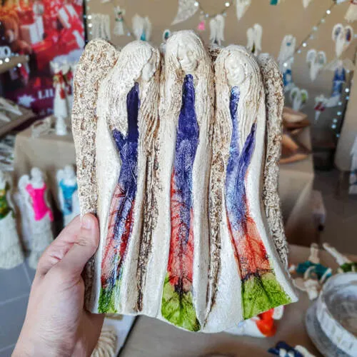 Figurka aniołów Wiara Nadzieja Miłość - Art Leaf -  28 x 20 cm figurka dekoracyjna