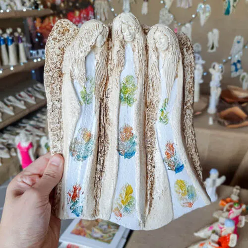 Figurka aniołów Wiara Nadzieja Miłość - Art Leaf -  28 x 20 cm figurka dekoracyjna