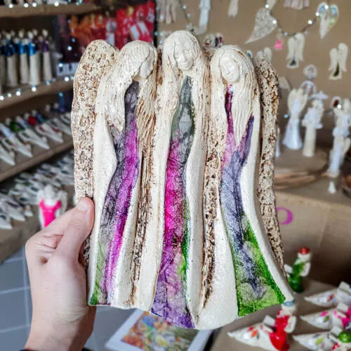 Figurka aniołów Wiara Nadzieja Miłość - Art Leaf -  28 x 20 cm figurka dekoracyjna