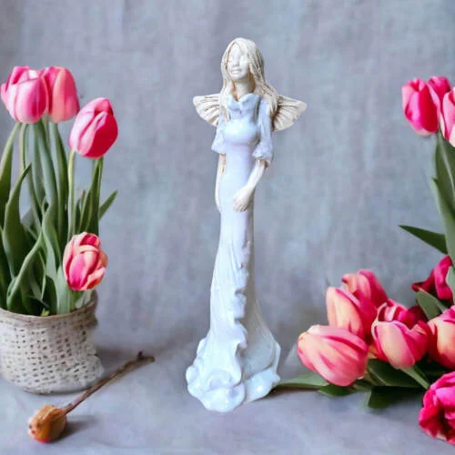 Figurka anioła Margaret - czerwona -  32 cm figurka dekoracyjna