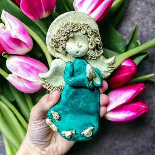 Figurka anioła 990 -  16 x 10 cm figurka dekoracyjna