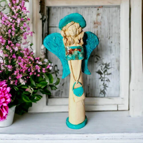 Figurka anioła Coco Art Leaf -  30 x 14 cm figurka dekoracyjna