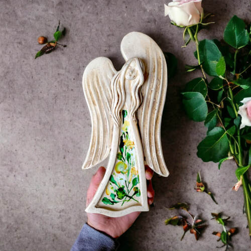 Figurka anioła Gaja Art Flower -  30 x 17 cm figurka dekoracyjna