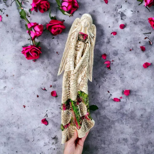 Figurka anioła Genesis - wisząca zielona fuksja -  55 x 20 cm figurka dekoracyjna