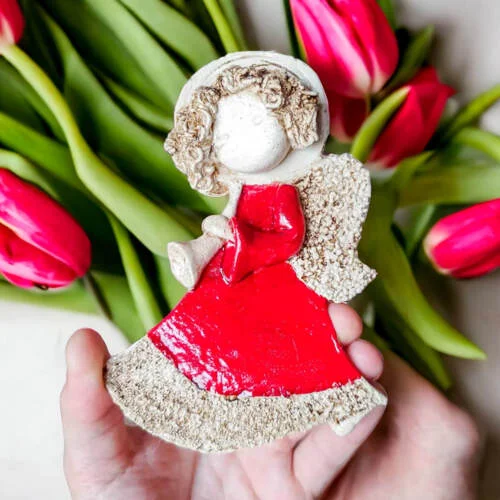 Figurka anioła 989 -  15 x 10 cm figurka dekoracyjna