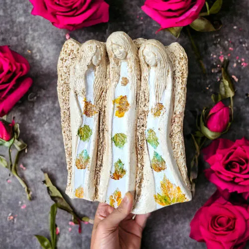 Figurka aniołów Wiara Nadzieja Miłość - Art Leaf -  28 x 20 cm figurka dekoracyjna