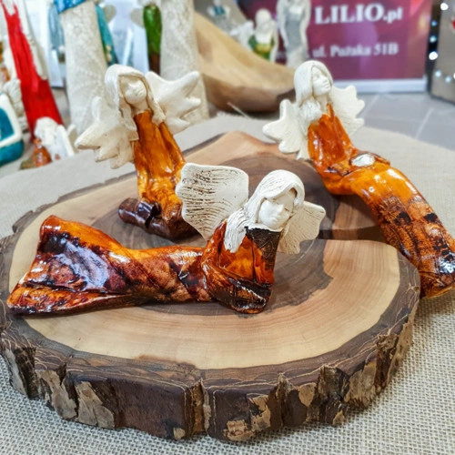 Figurki Jesienne Anioły - komplet -  30 x 14 cm figurka dekoracyjna