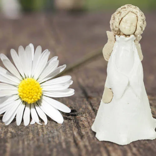 Figurka anioła Natalie - white -  17 x 5 cm figurka dekoracyjna