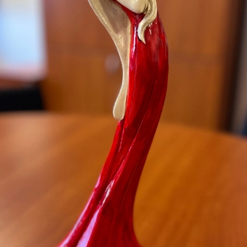 Figurka anioła Elise - czerwony -  35 x 15 cm figurka dekoracyjna