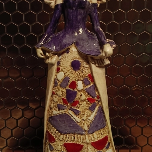 Figurka anioła Anna - jeans -  35 x 15 cm figurka dekoracyjna