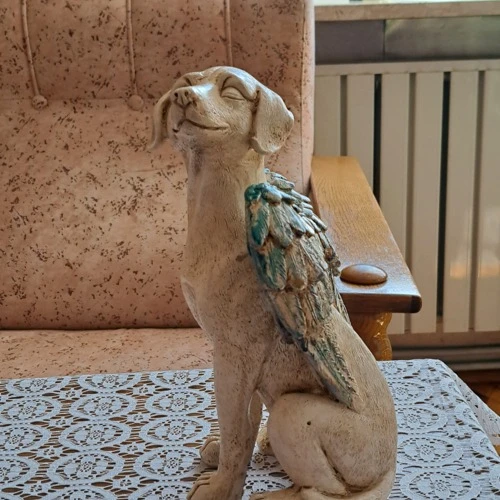 Figurka anioła psa Grigio - 25 x 14 cm figurka dekoracyjna