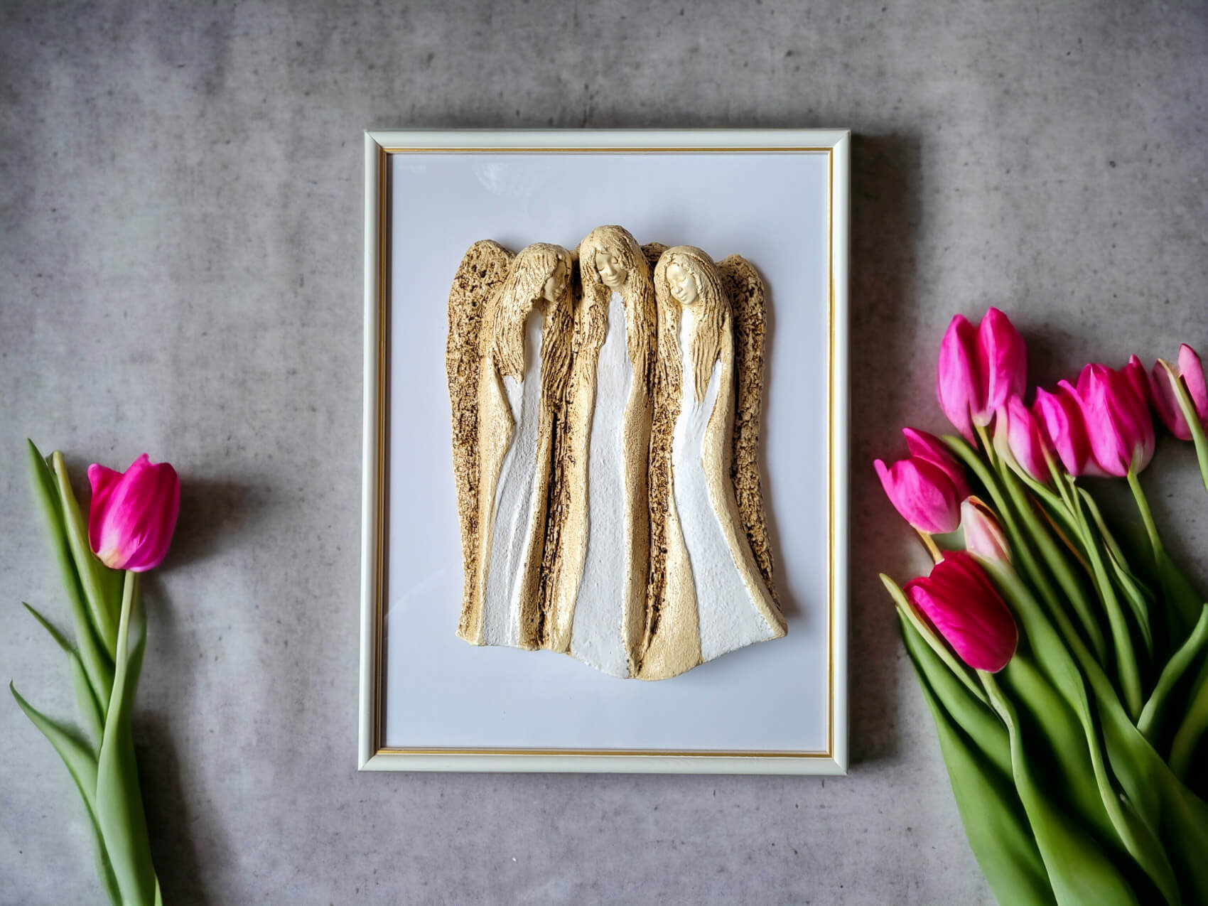 Anioł Wiara Nadzieja Miłość - prezent komunijny dla dziewczynki