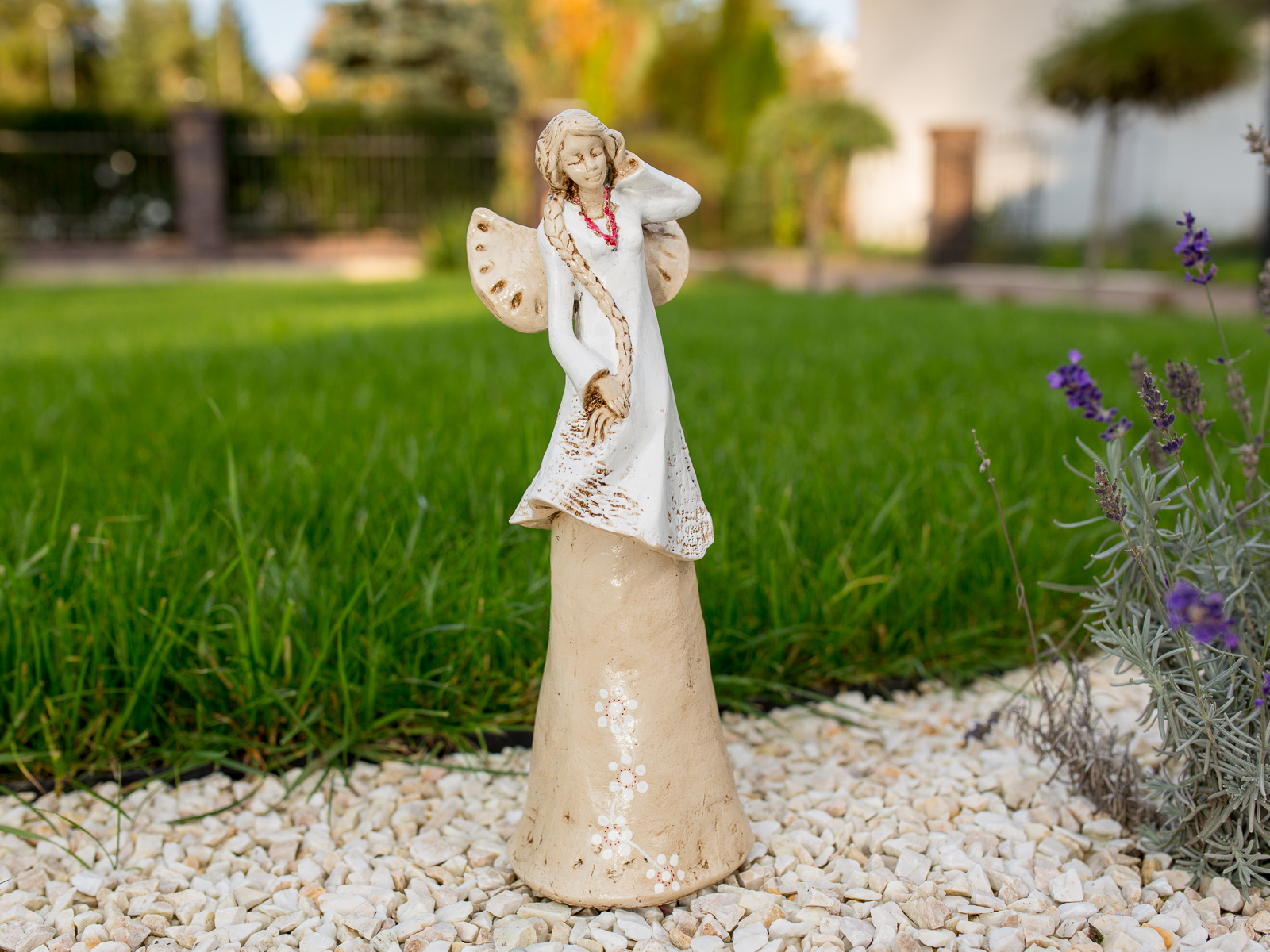anioł arianna ogród Figurka anioła Arianna - biała - 35 x 15 cm