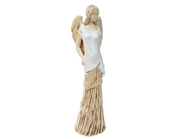 Figurka anioła Victoria - biała -  62 x 19 cm